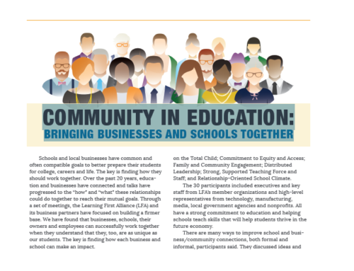 Community in Education: Bringing Businesses and Schools Together